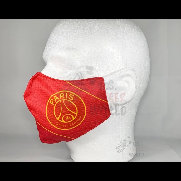 Paris Saint Germain FC Soccer PSG Face Mask Jordan - Picture 2 of 4